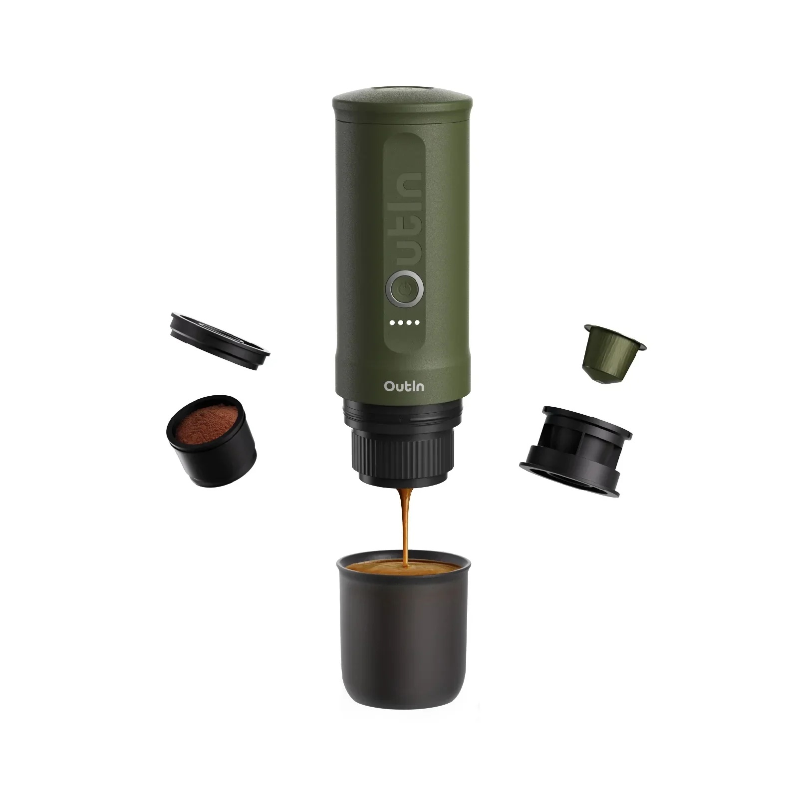 Máy pha cà phê OutIn Nano Portable Espresso Machine (Forest Green)