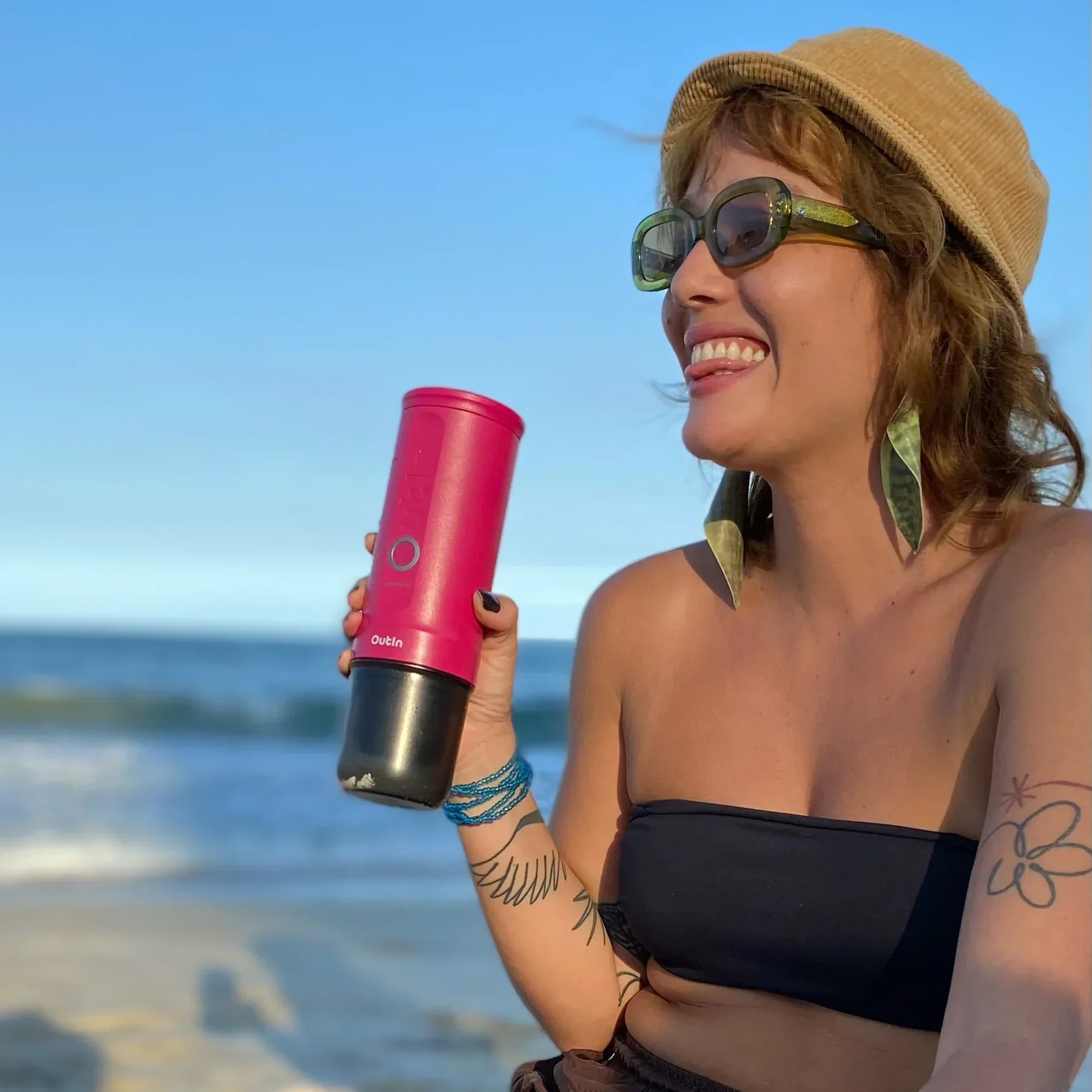 Máy pha cà phê OutIn Nano Portable Espresso Machine (Fuchsia Pink)