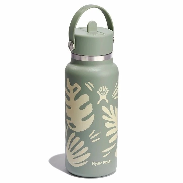 Bình giữ nhiệt Hydro Flask Wide Flex Straw Cap 32 OZ (946ml) - Botanical Bliss Agave (Limited Edition)