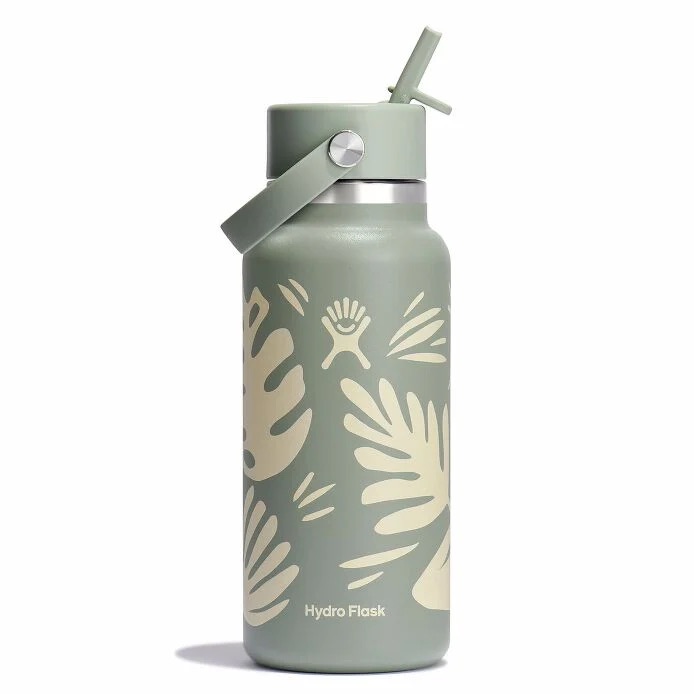 Bình giữ nhiệt Hydro Flask Wide Flex Straw Cap 32 OZ (946ml) - Botanical Bliss Agave (Limited Edition)