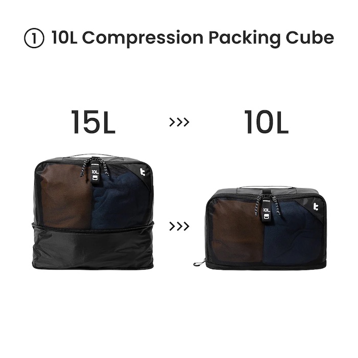 Combo 3 túi đựng hành lý Tomtoc Light-T02 Packing Cube Set