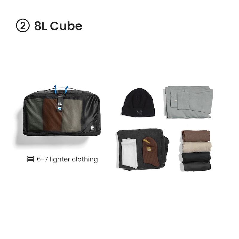 Combo 3 túi đựng hành lý Tomtoc Light-T02 Packing Cube Set