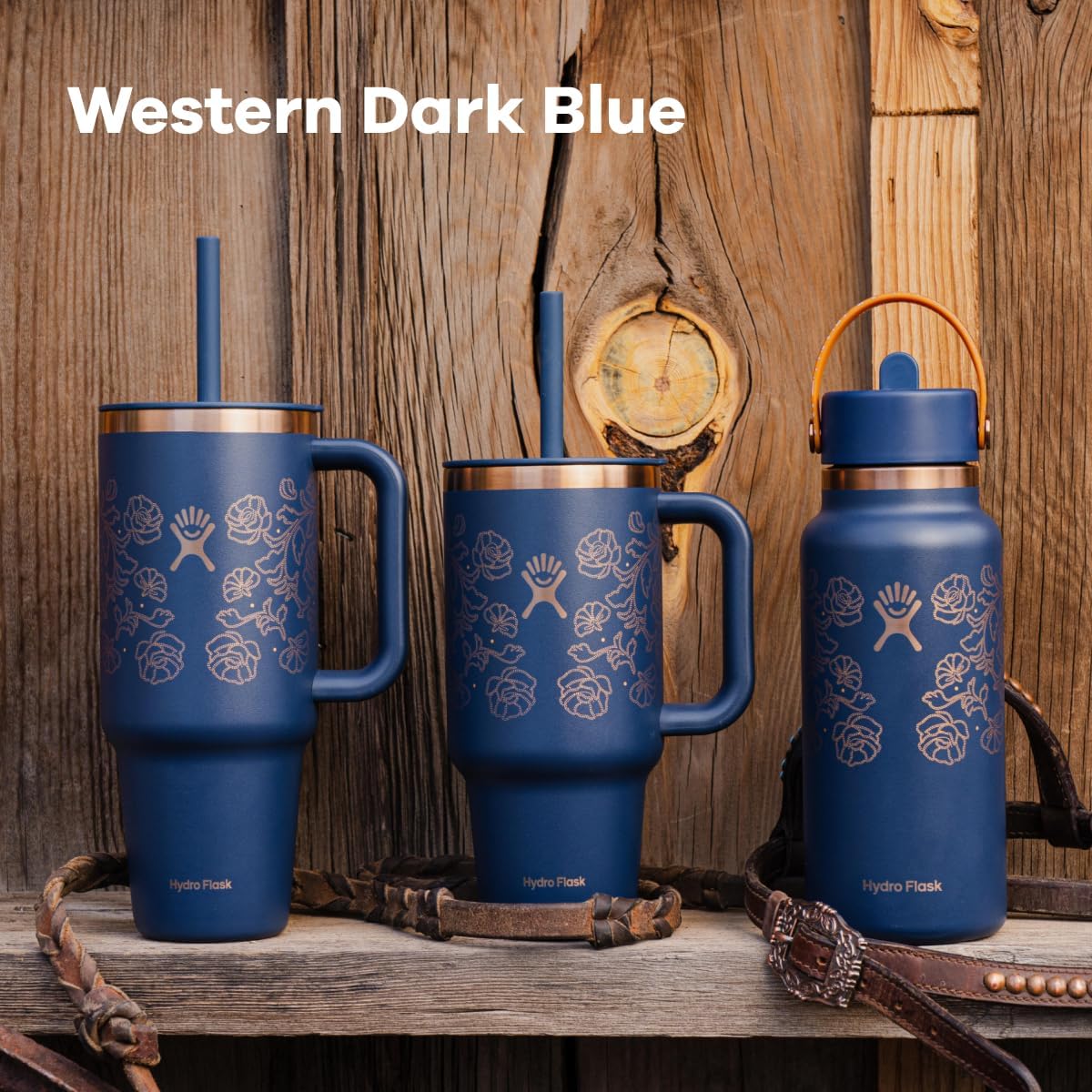 Ly giữ nhiệt Hydro Flask (Limited Edition) Travel Tumbler 40 OZ (1183 ml) - Western Dark Blue