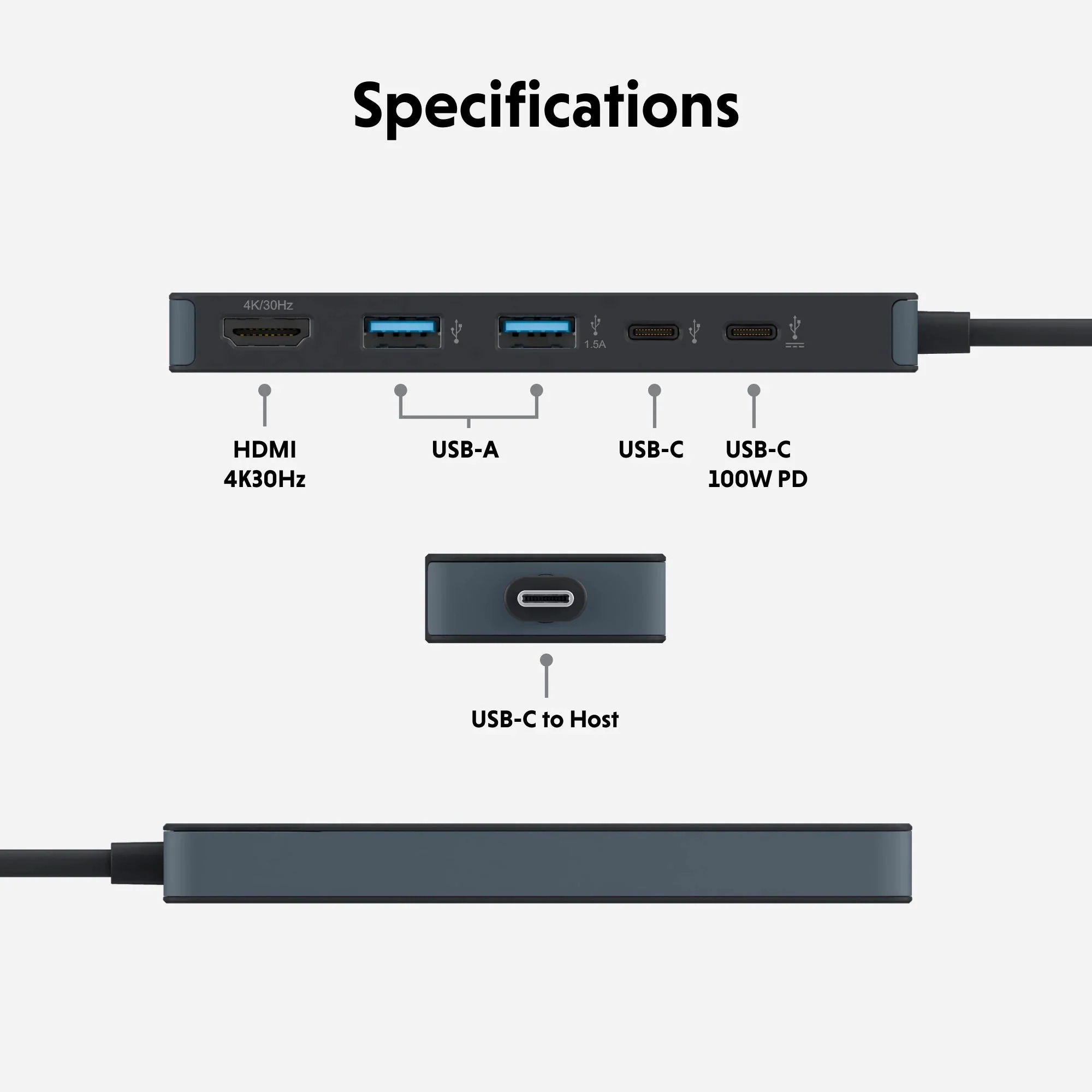 Bộ chuyển đổi HyperDrive Flex 5 ports USB-C Hub