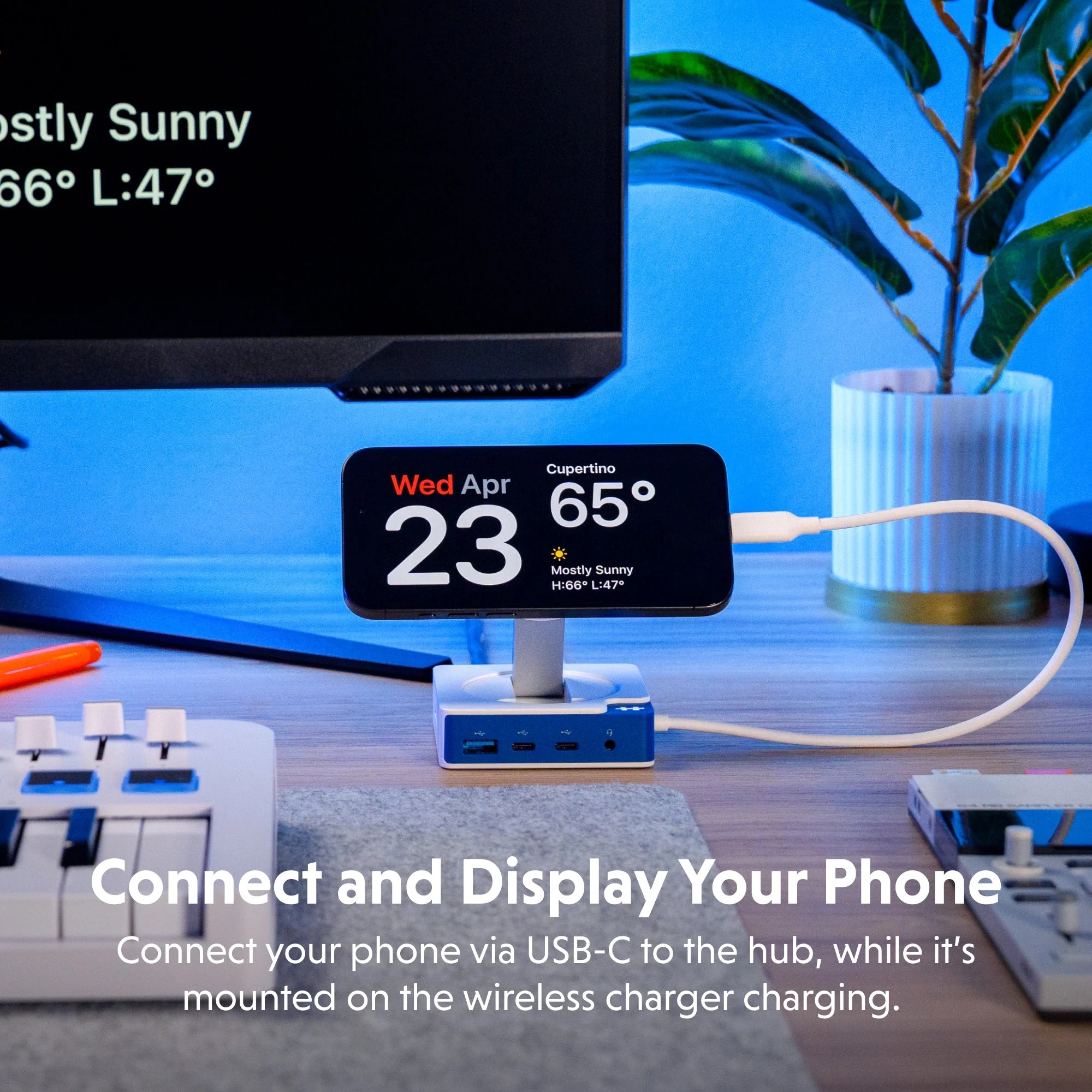 Bộ chuyển đổi HyperDrive Flex 5 Port USB-C Hub with Qi Phone Charger