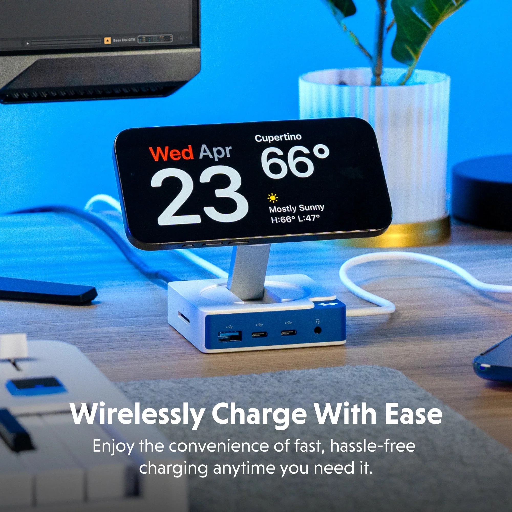 Bộ chuyển đổi HyperDrive Flex 5 Port USB-C Hub with Qi Phone Charger