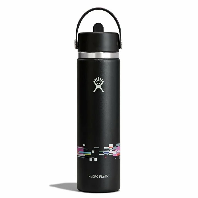 Bình giữ nhiệt Hydro Flask Wide Flex Straw Cap 24 OZ (710ml) - Glitch Black (Limited Edition)