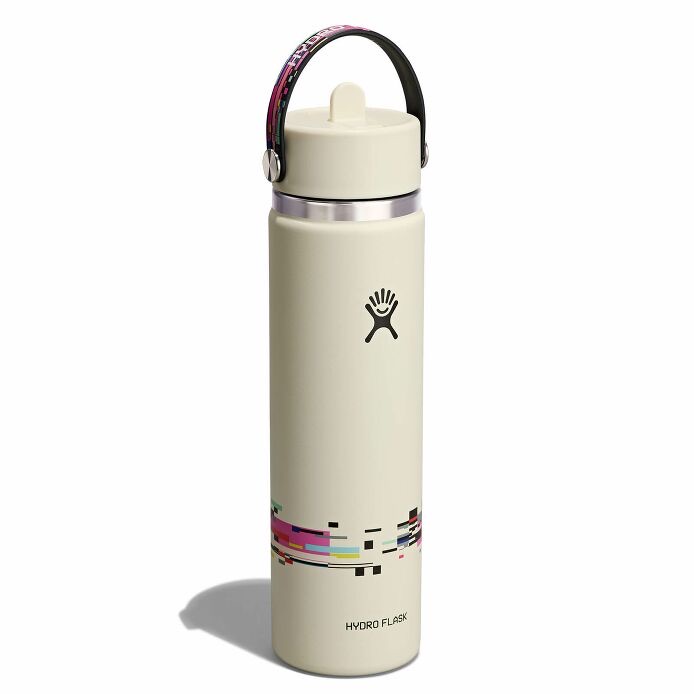 Bình giữ nhiệt Hydro Flask Wide Flex Straw Cap 24 OZ (710ml) - Glitch White (Limited Edition)