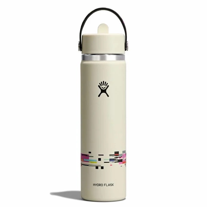 Bình giữ nhiệt Hydro Flask Wide Flex Straw Cap 24 OZ (710ml) - Glitch White (Limited Edition)