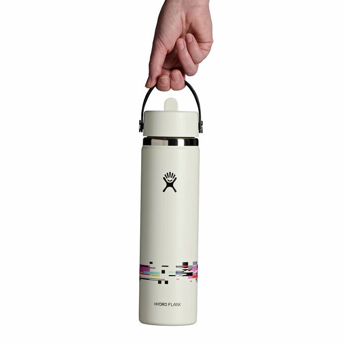 Bình giữ nhiệt Hydro Flask Wide Flex Straw Cap 24 OZ (710ml) - Glitch White (Limited Edition)
