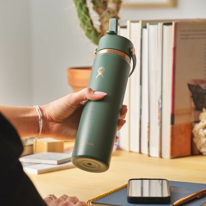 Bình giữ nhiệt Hydro Flask Wide Flex Straw Cap 24 OZ (710ml) - Forest Green ARC (Limited Edition)