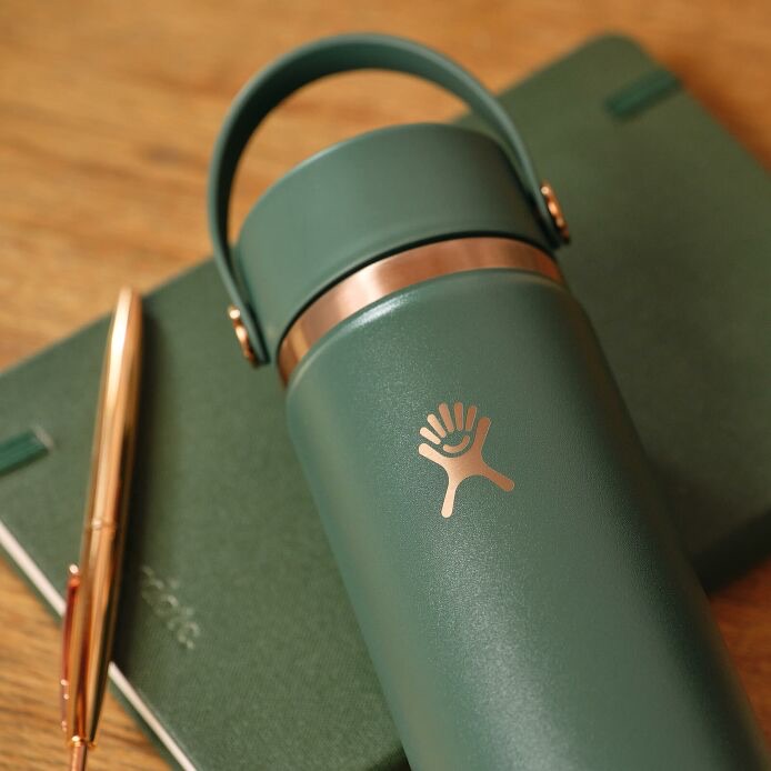 Bình giữ nhiệt Hydro Flask Wide Flex Straw Cap 24 OZ (710ml) - Forest Green ARC (Limited Edition)