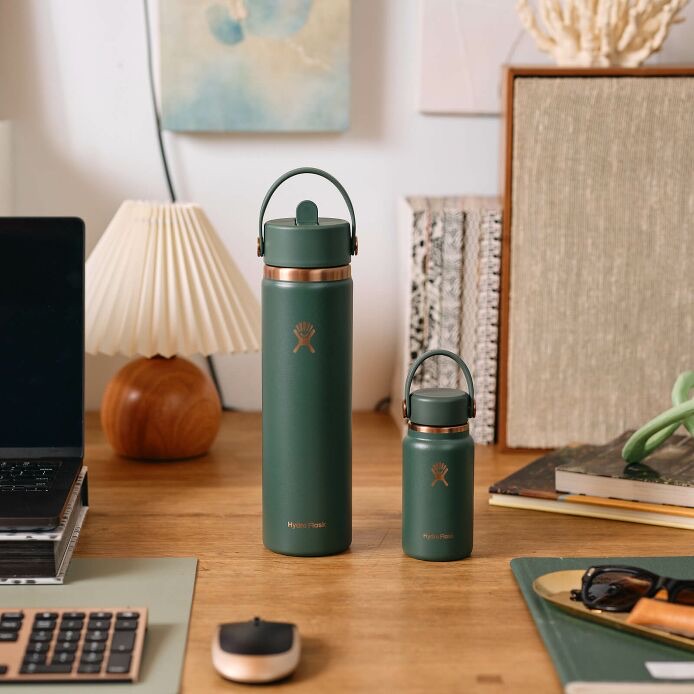Bình giữ nhiệt Hydro Flask Wide Flex Straw Cap 24 OZ (710ml) - Forest Green ARC (Limited Edition)