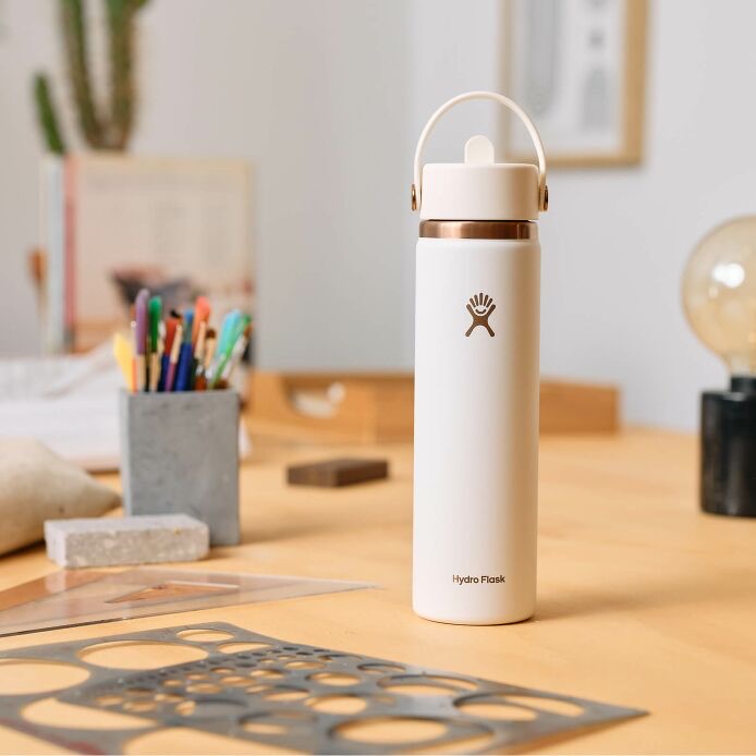 Bình giữ nhiệt Hydro Flask Wide Flex Straw Cap 24 OZ (710ml) - Chalk White ARC (Limited Edition)