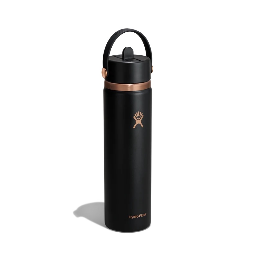 Bình giữ nhiệt Hydro Flask Wide Flex Straw Cap 24 OZ (710ml) - Black ARC (Limited Edition)
