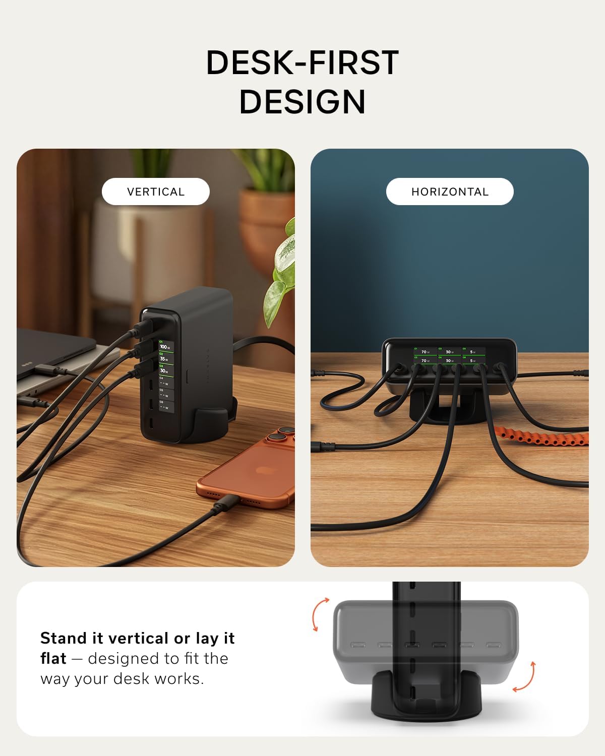 Bộ sạc để bàn Satechi ChargeView 240W Desktop Charger