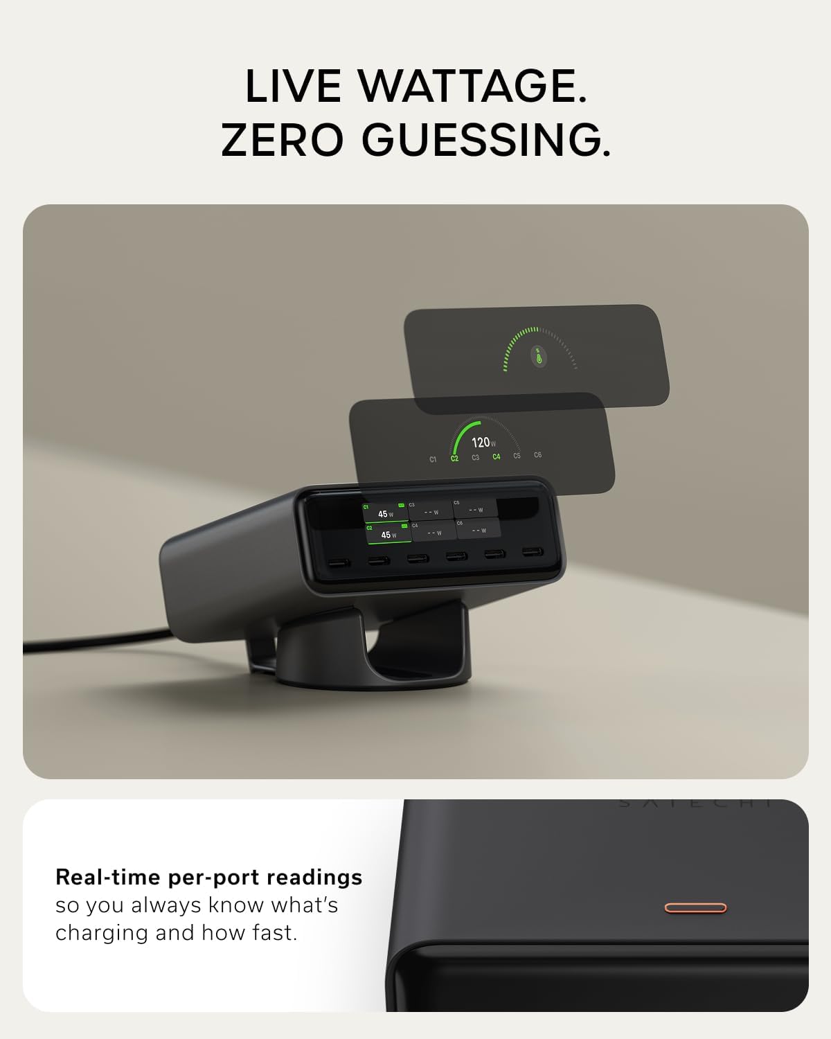 Bộ sạc để bàn Satechi ChargeView 240W Desktop Charger