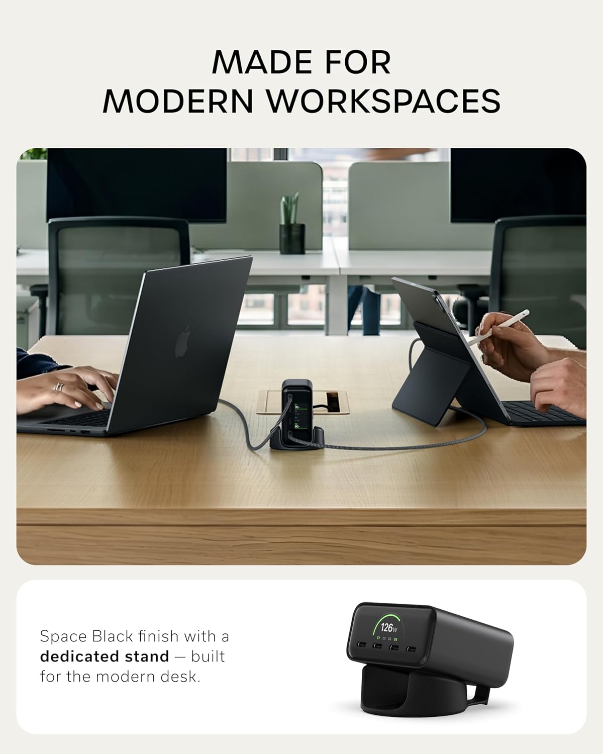 Bộ sạc để bàn Satechi ChargeView 140W Desktop Charger
