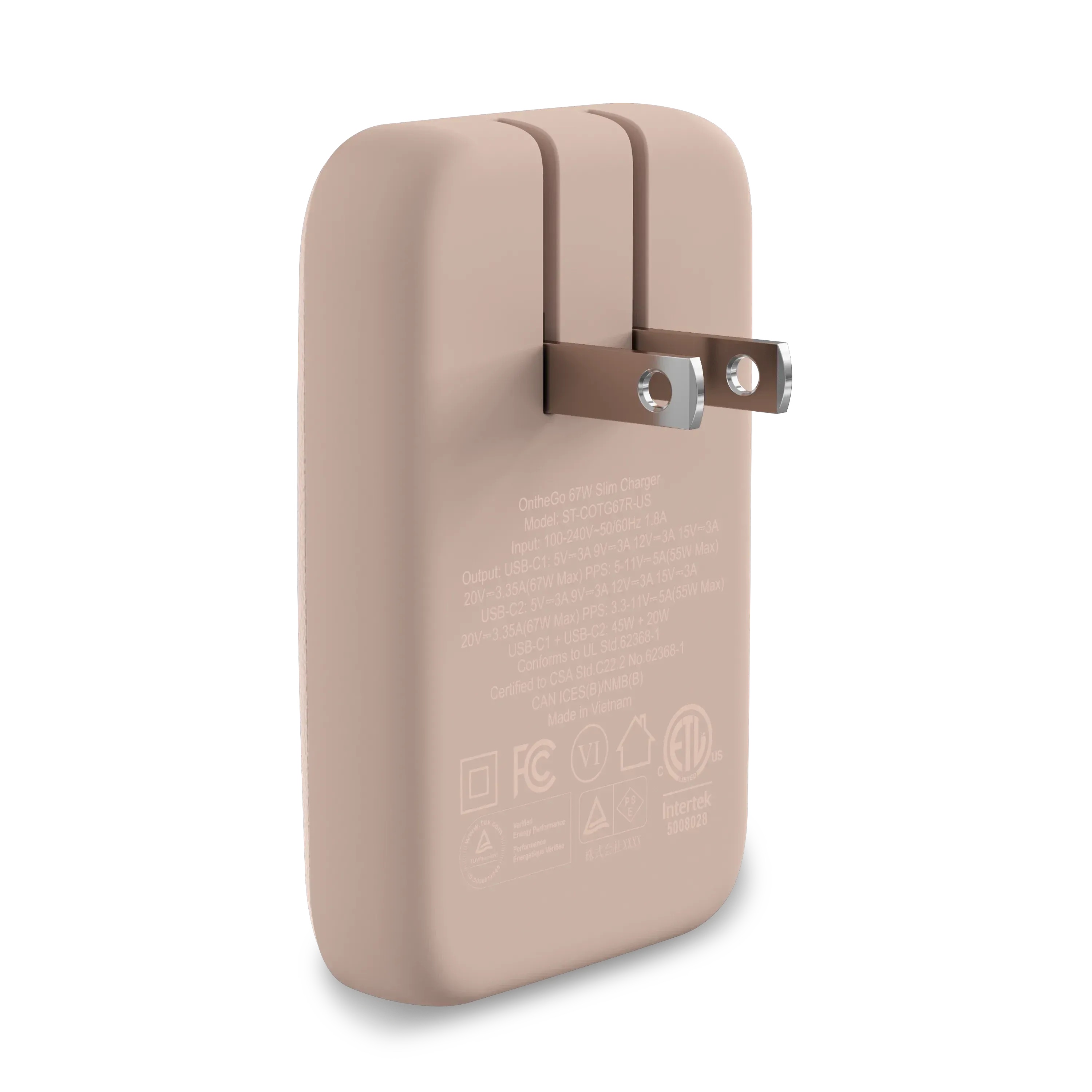 Củ Sạc Tường Satechi OntheGo 67W 2 Cổng USB-C