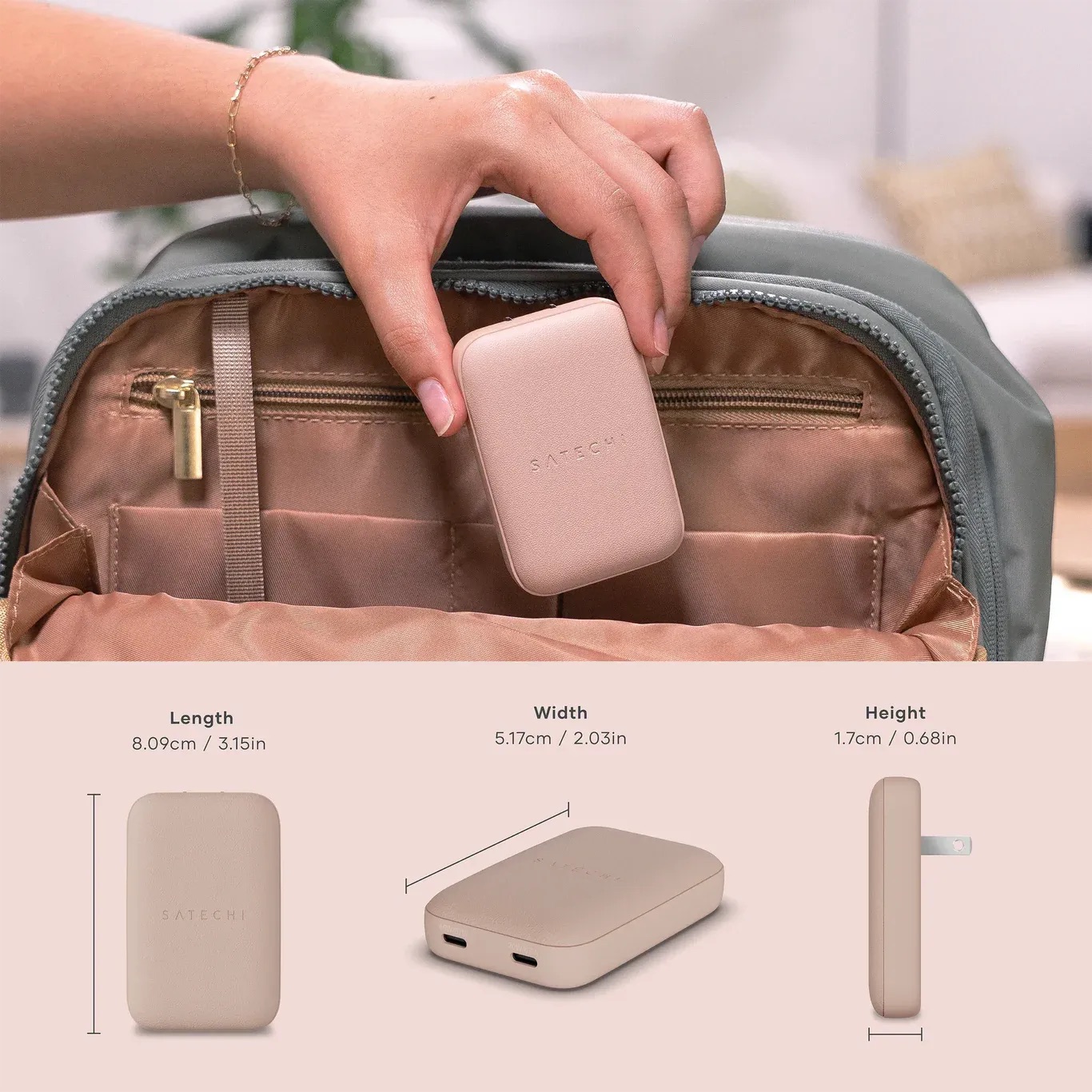 Củ Sạc Tường Satechi OntheGo 67W 2 Cổng USB-C