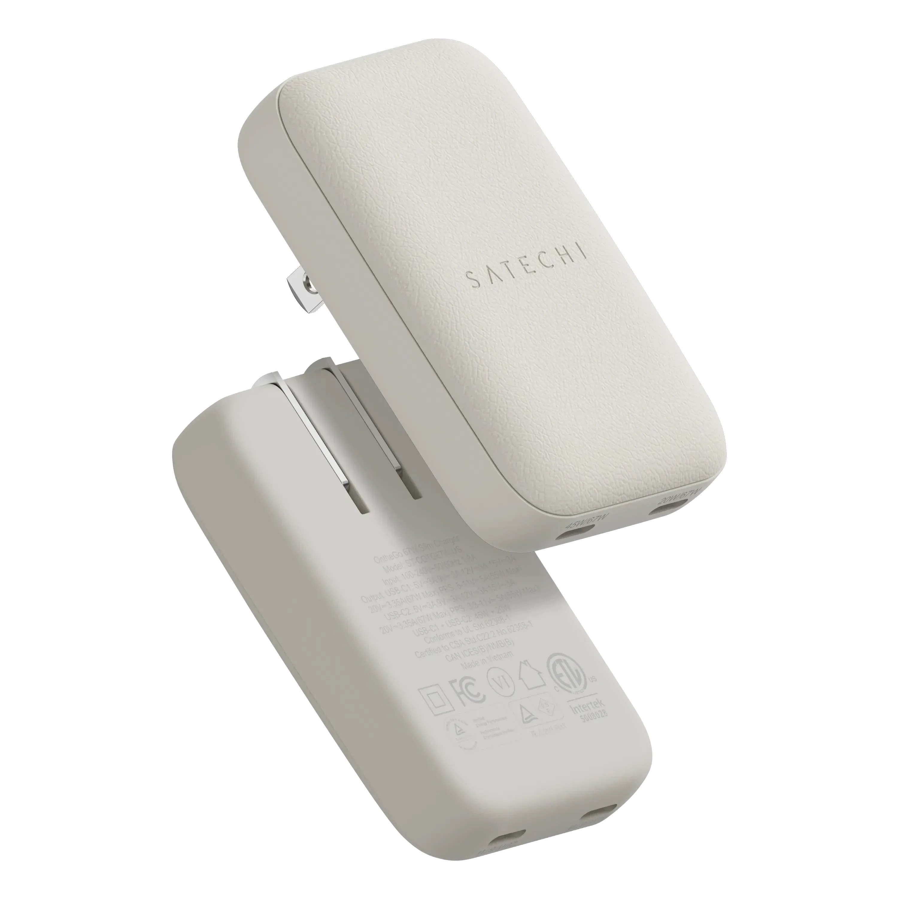 Củ Sạc Tường Satechi OntheGo 67W 2 Cổng USB-C