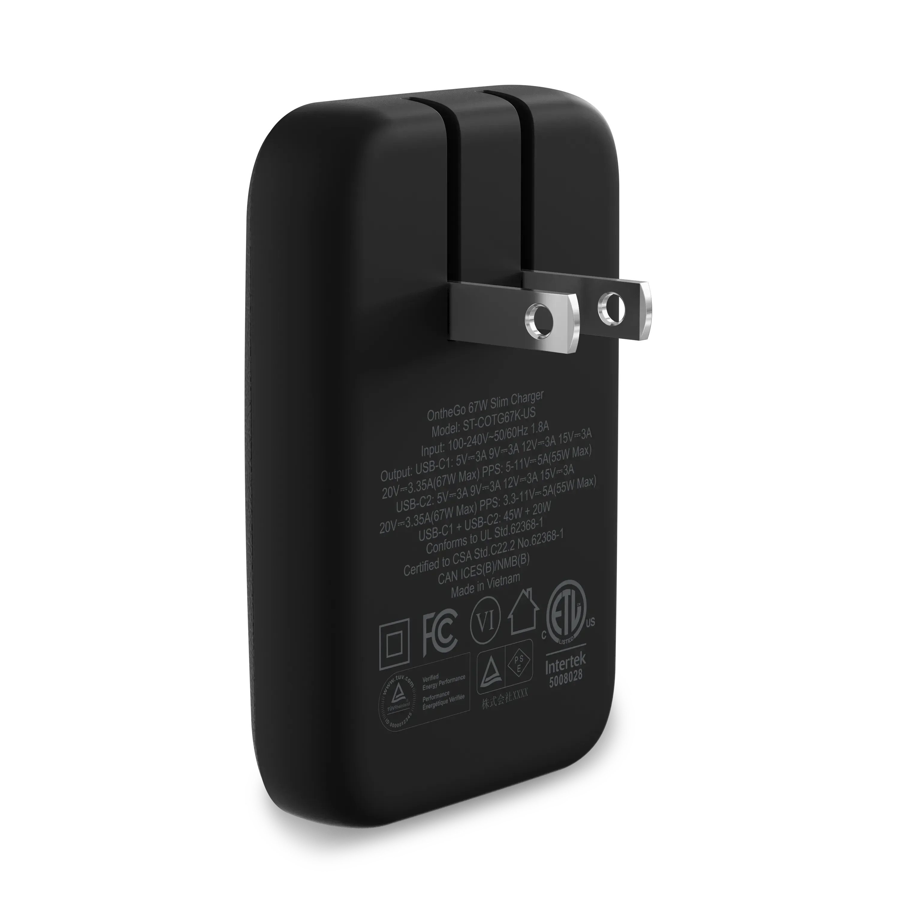 Củ Sạc Tường Satechi OntheGo 67W 2 Cổng USB-C