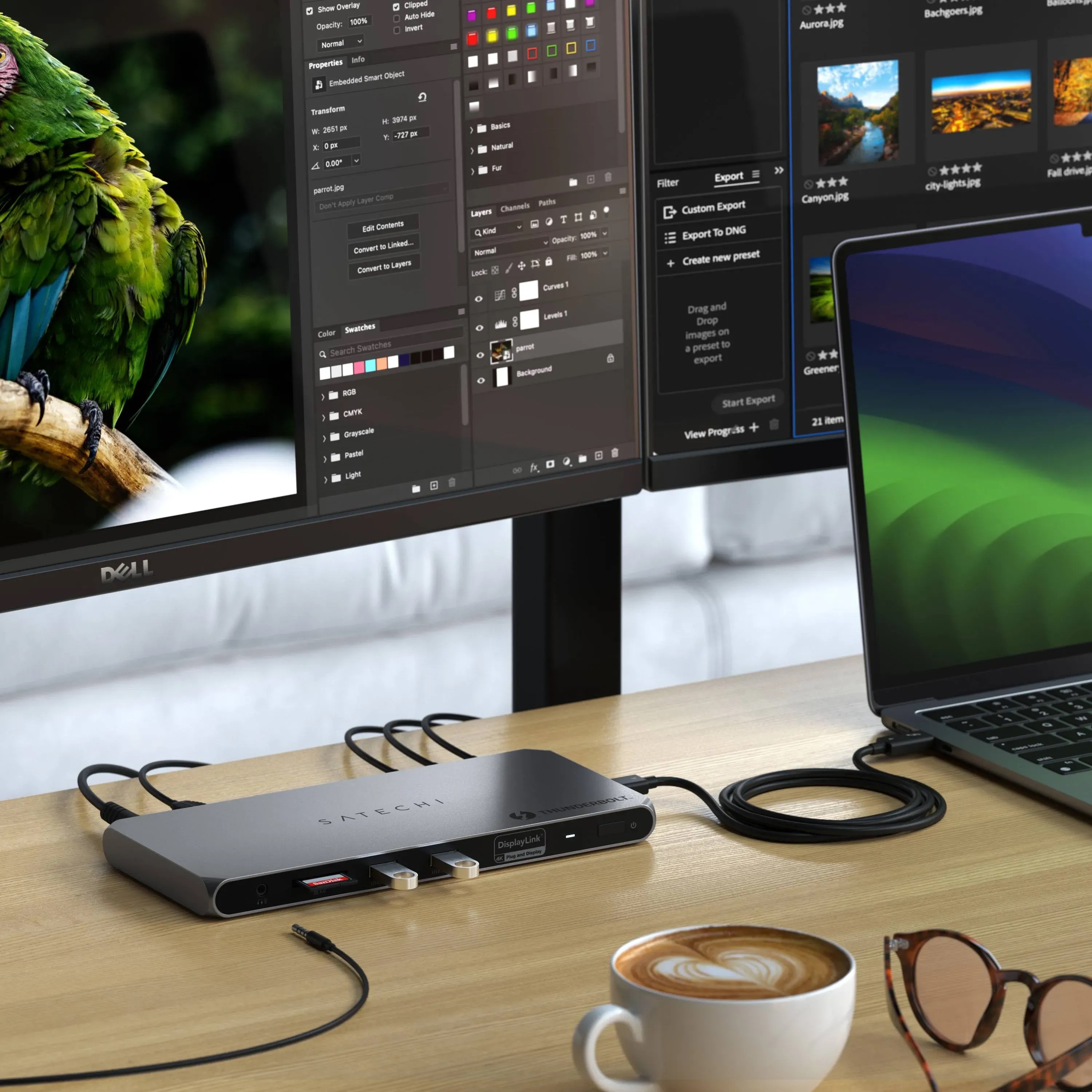 Dock kiêm hub Satechi Thunderbolt 4 With DisplayLink