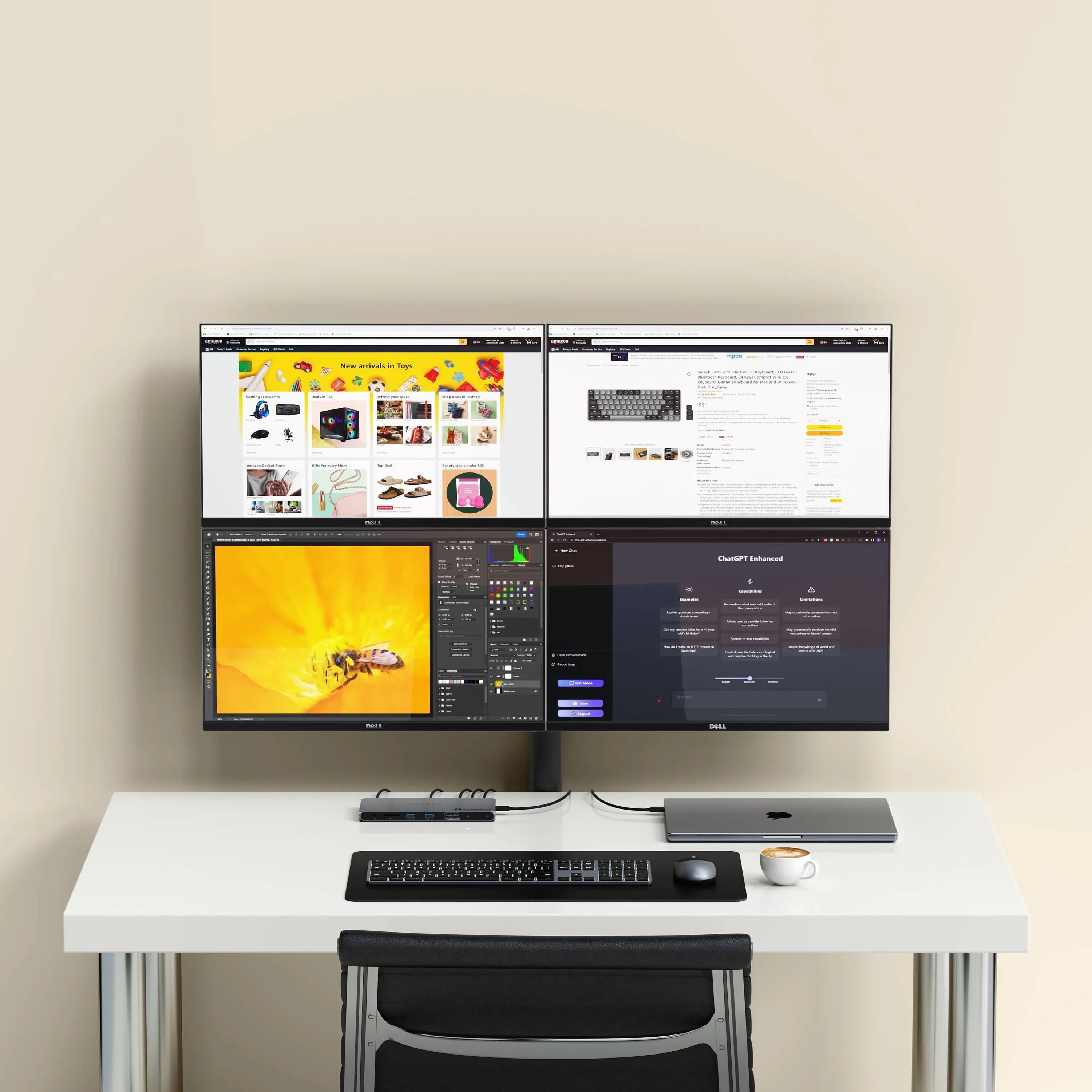 Dock kiêm hub Satechi Thunderbolt 4 With DisplayLink