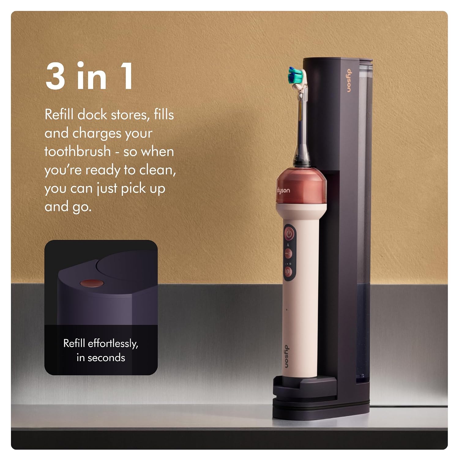 Bàn chải điện Dyson CameraJet tích hợp máy tăm nước