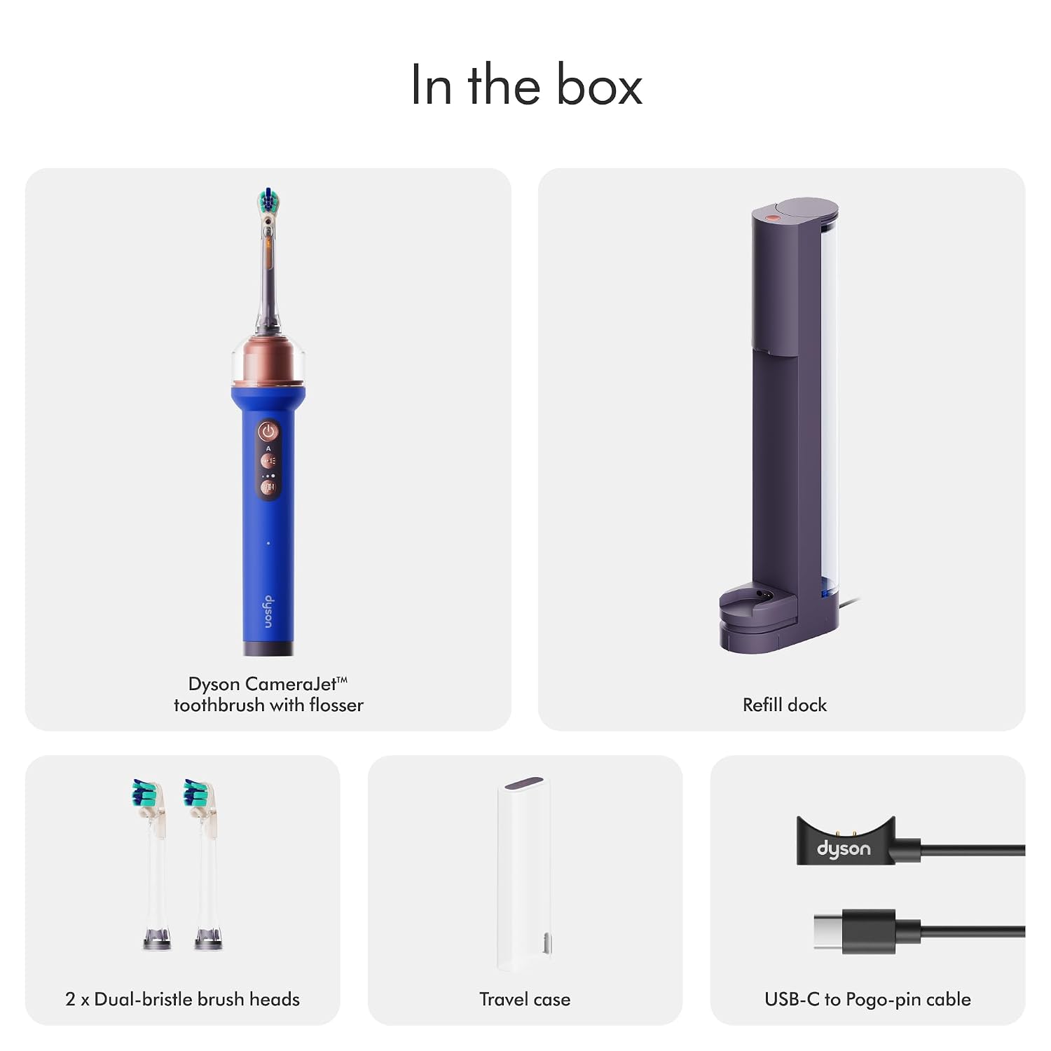 Bàn chải điện Dyson CameraJet tích hợp máy tăm nước