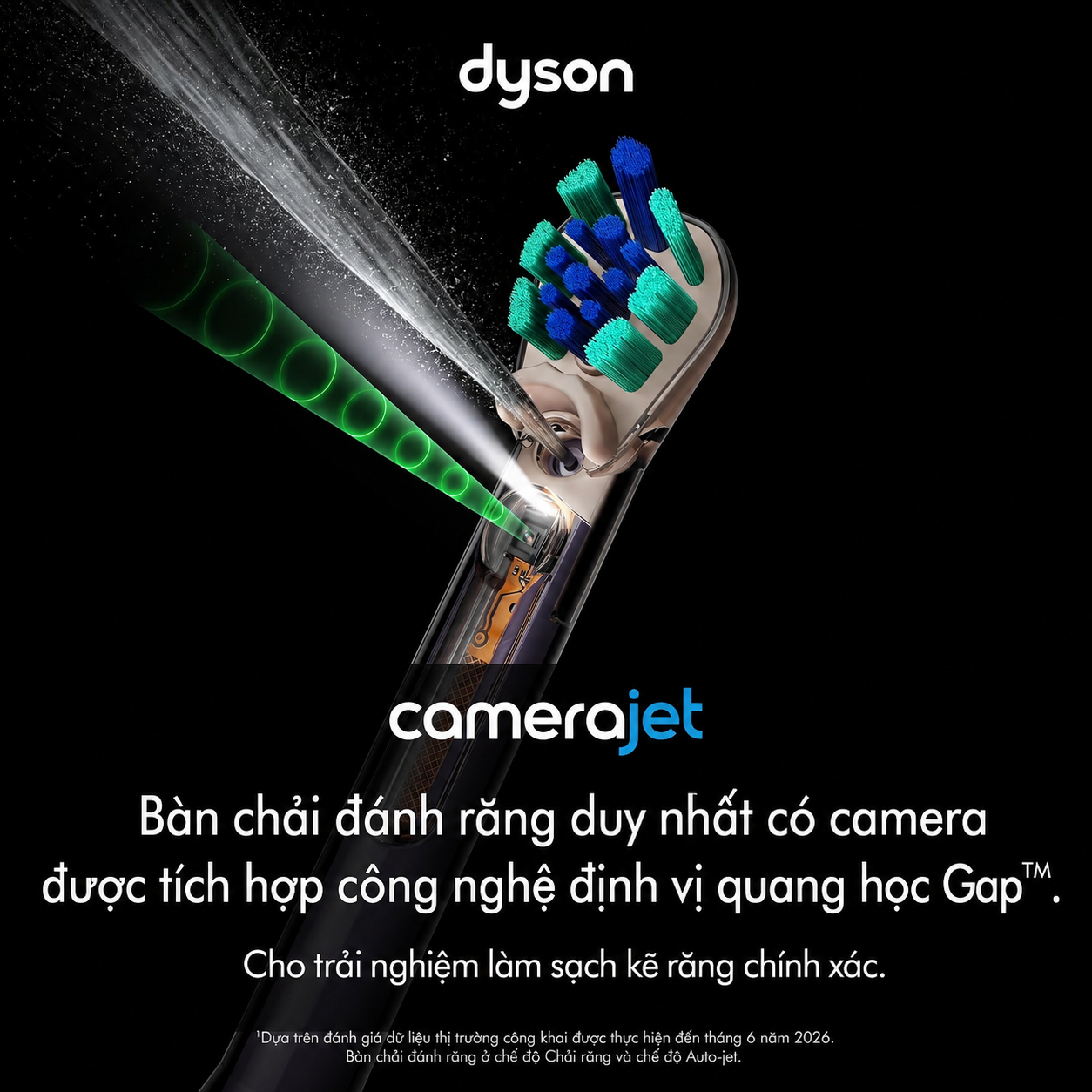 Bàn chải điện Dyson CameraJet tích hợp máy tăm nước