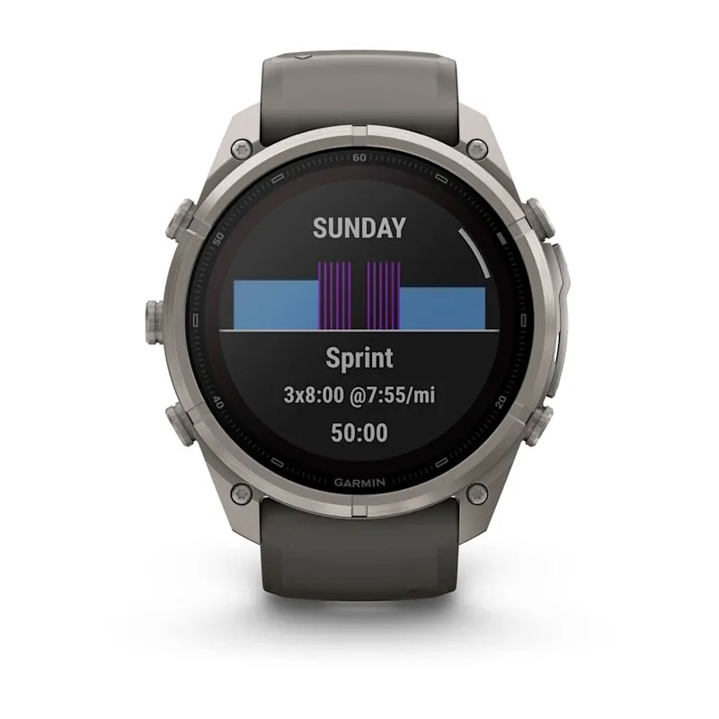 Garmin Fenix 9 Pro - Solar, Titanium, 51mm (Pebble Gray/Silver Gray Silicone Band)