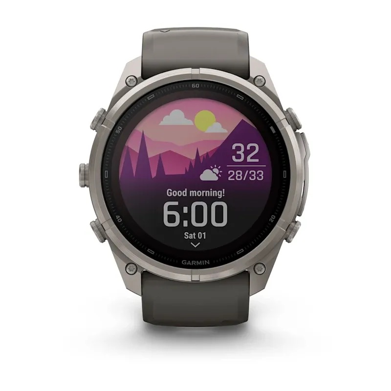 Garmin Fenix 9 Pro - Solar, Titanium, 51mm (Pebble Gray/Silver Gray Silicone Band)