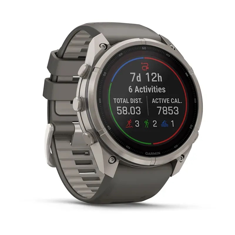 Garmin Fenix 9 Pro - Solar, Titanium, 51mm (Pebble Gray/Silver Gray Silicone Band)