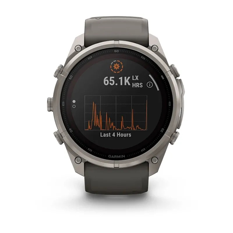 Garmin Fenix 9 Pro - Solar, Titanium, 51mm (Pebble Gray/Silver Gray Silicone Band)
