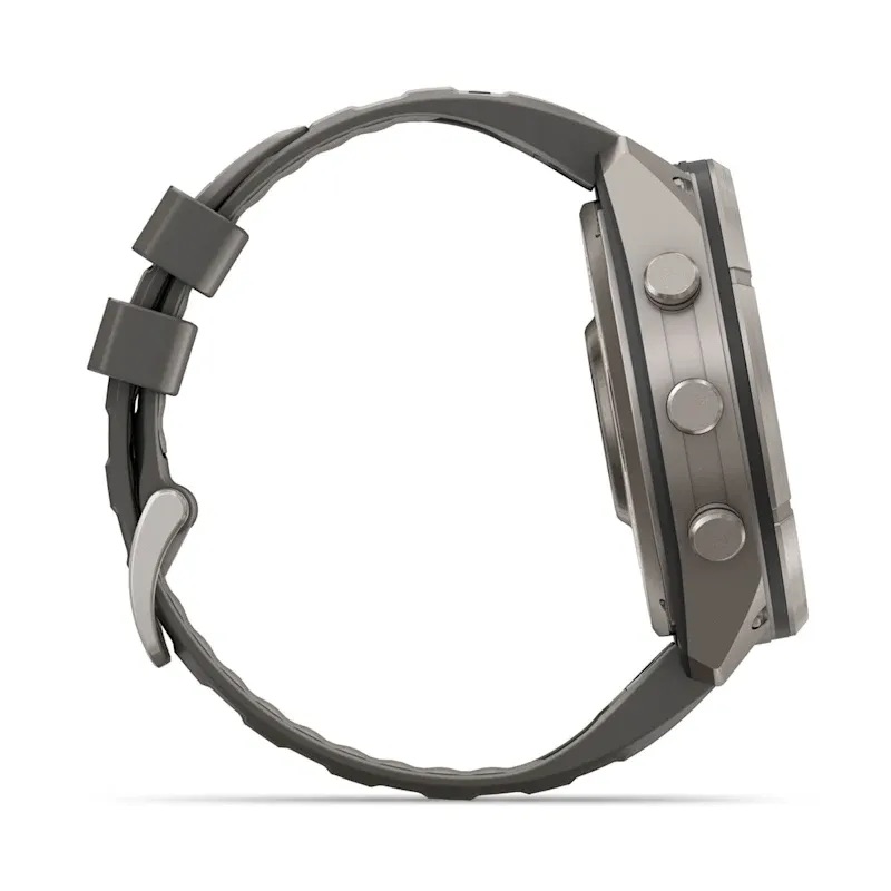 Garmin Fenix 9 Pro - Solar, Titanium, 51mm (Pebble Gray/Silver Gray Silicone Band)