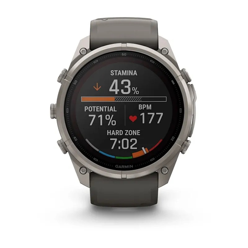 Garmin Fenix 9 Pro - Solar, Titanium, 51mm (Pebble Gray/Silver Gray Silicone Band)