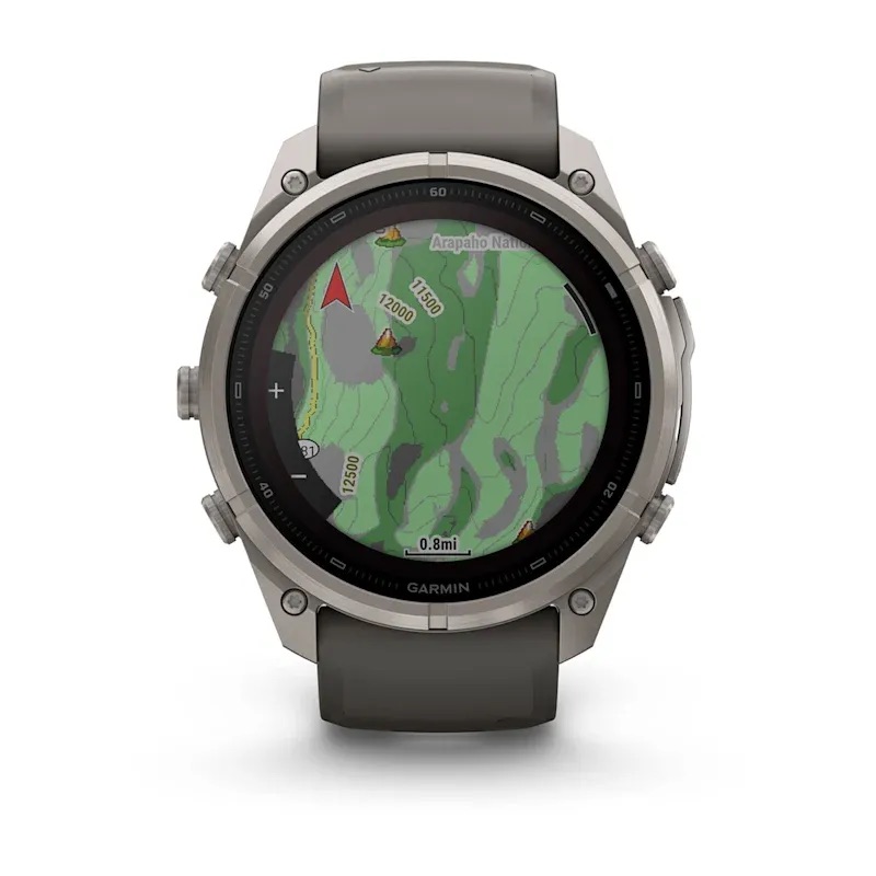 Garmin Fenix 9 Pro - Solar, Titanium, 51mm (Pebble Gray/Silver Gray Silicone Band)