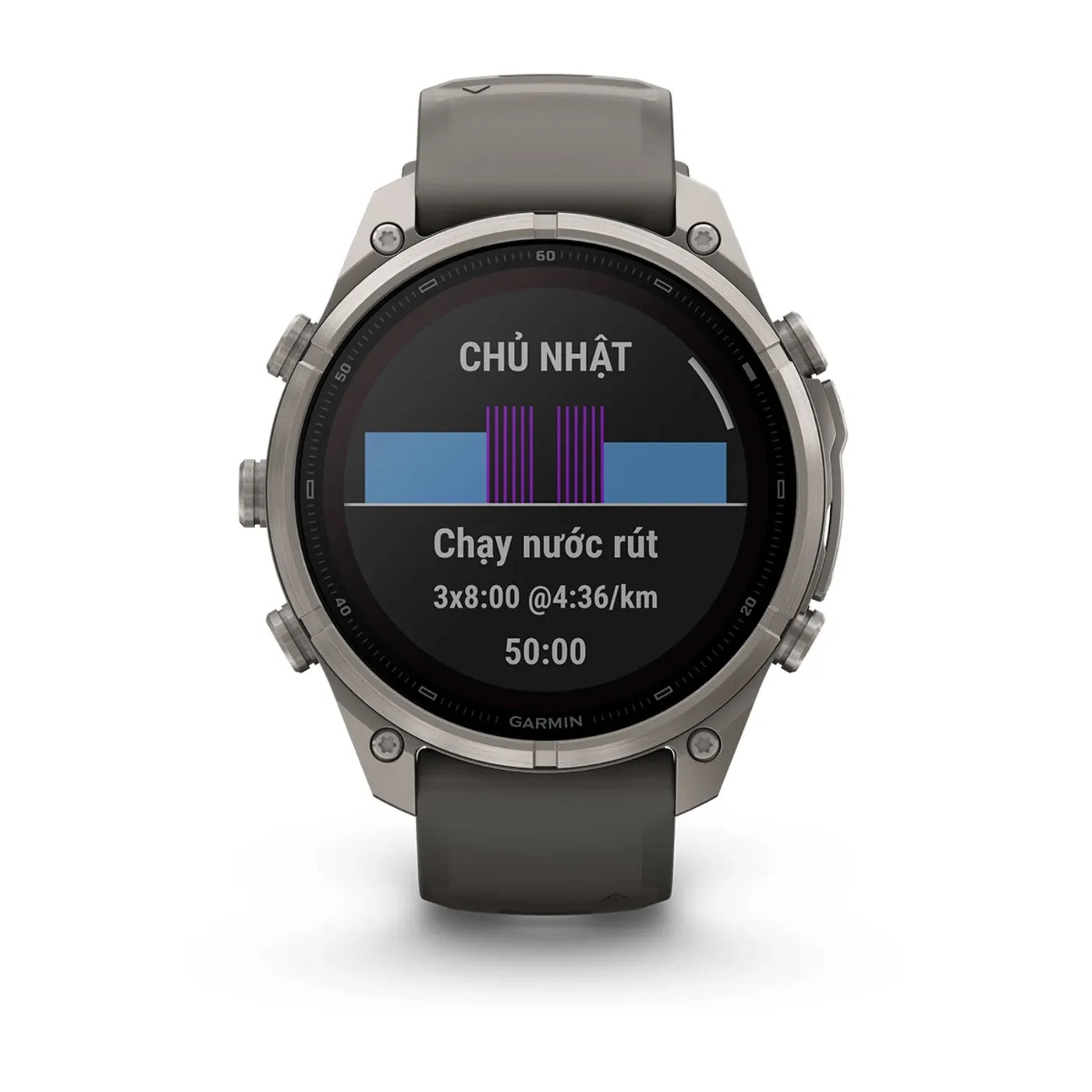 Garmin Fenix 9 Pro - Solar, Titanium, 47mm (Pebble Gray/Silver Gray Silicone Band)