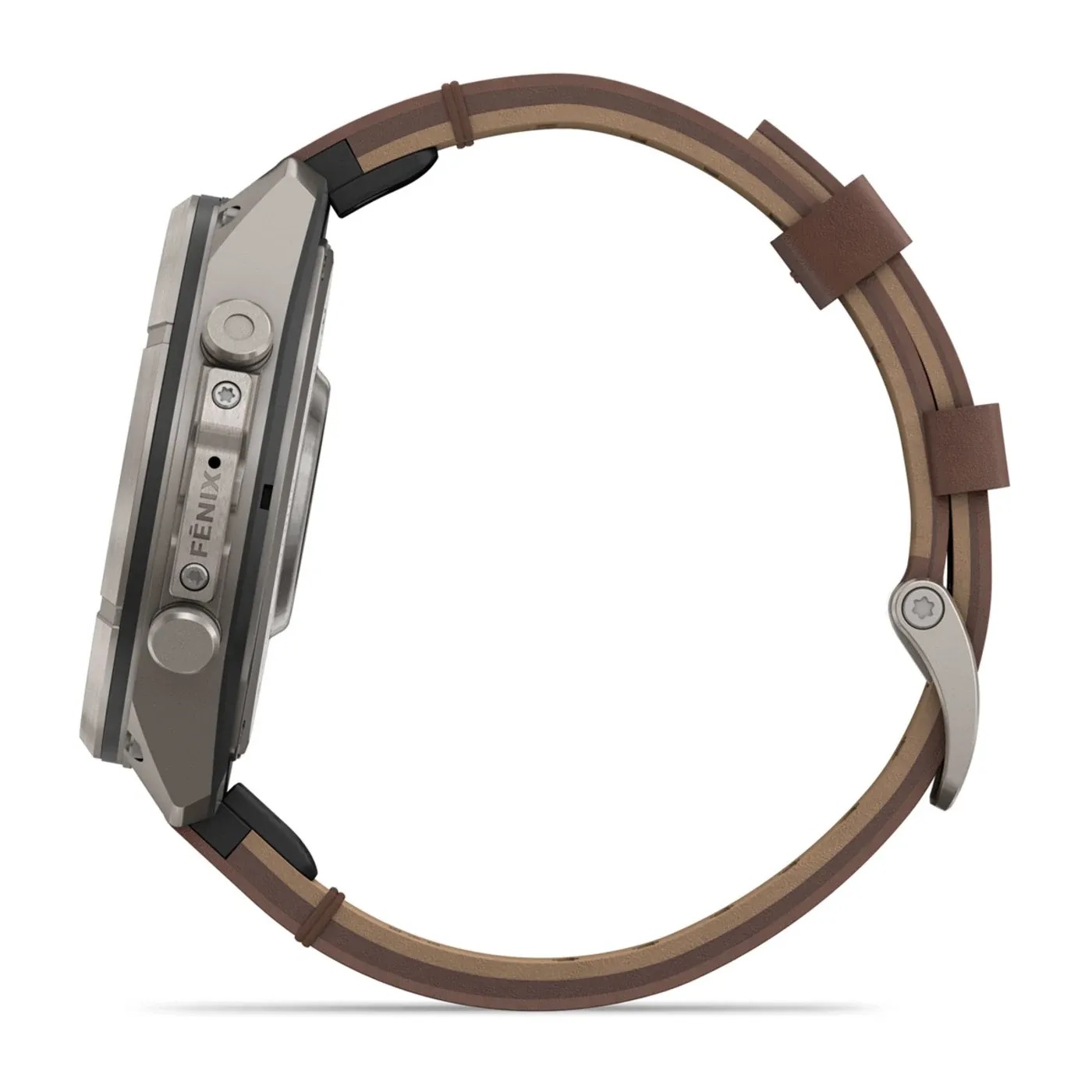 Garmin Fenix 9 Pro – Titanium, 47mm (Pebble Gray/Walnut Leather Band)