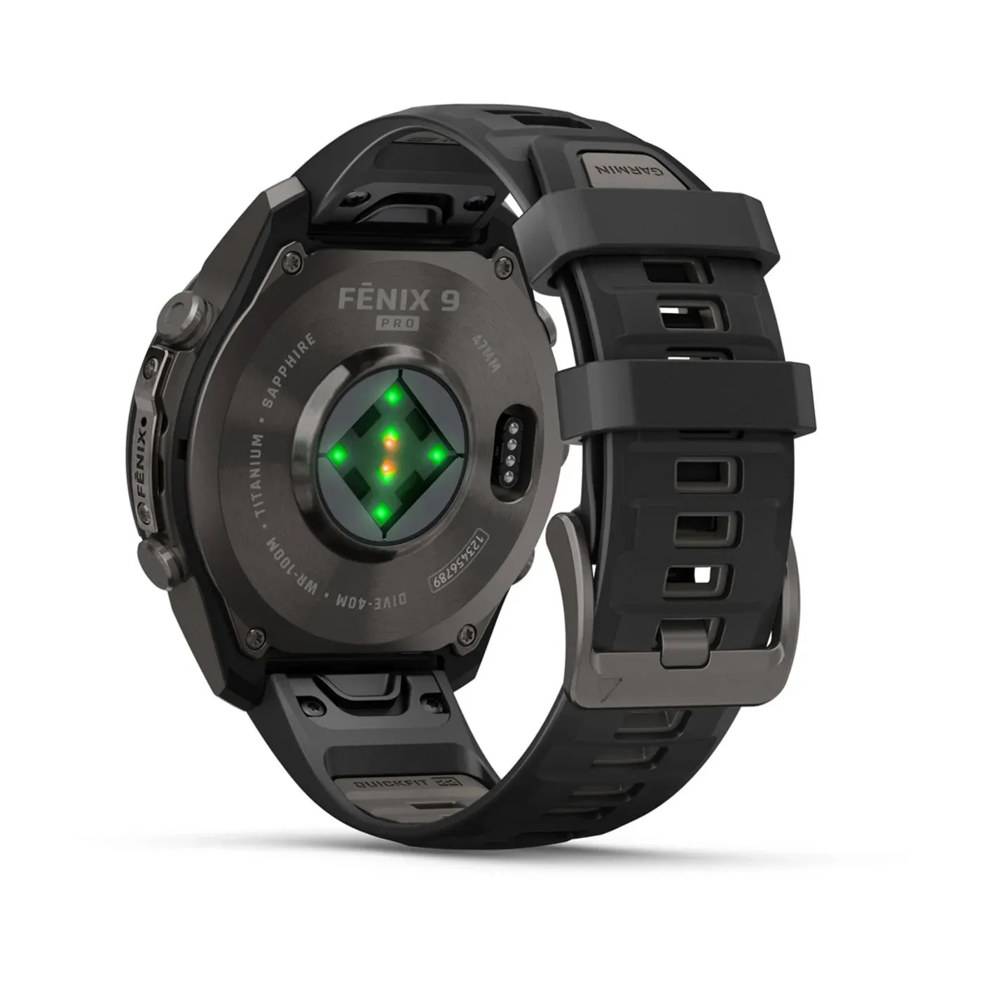 Garmin Fenix 9 Pro – Titanium, 47mm (Black/Pebble Gray Band)