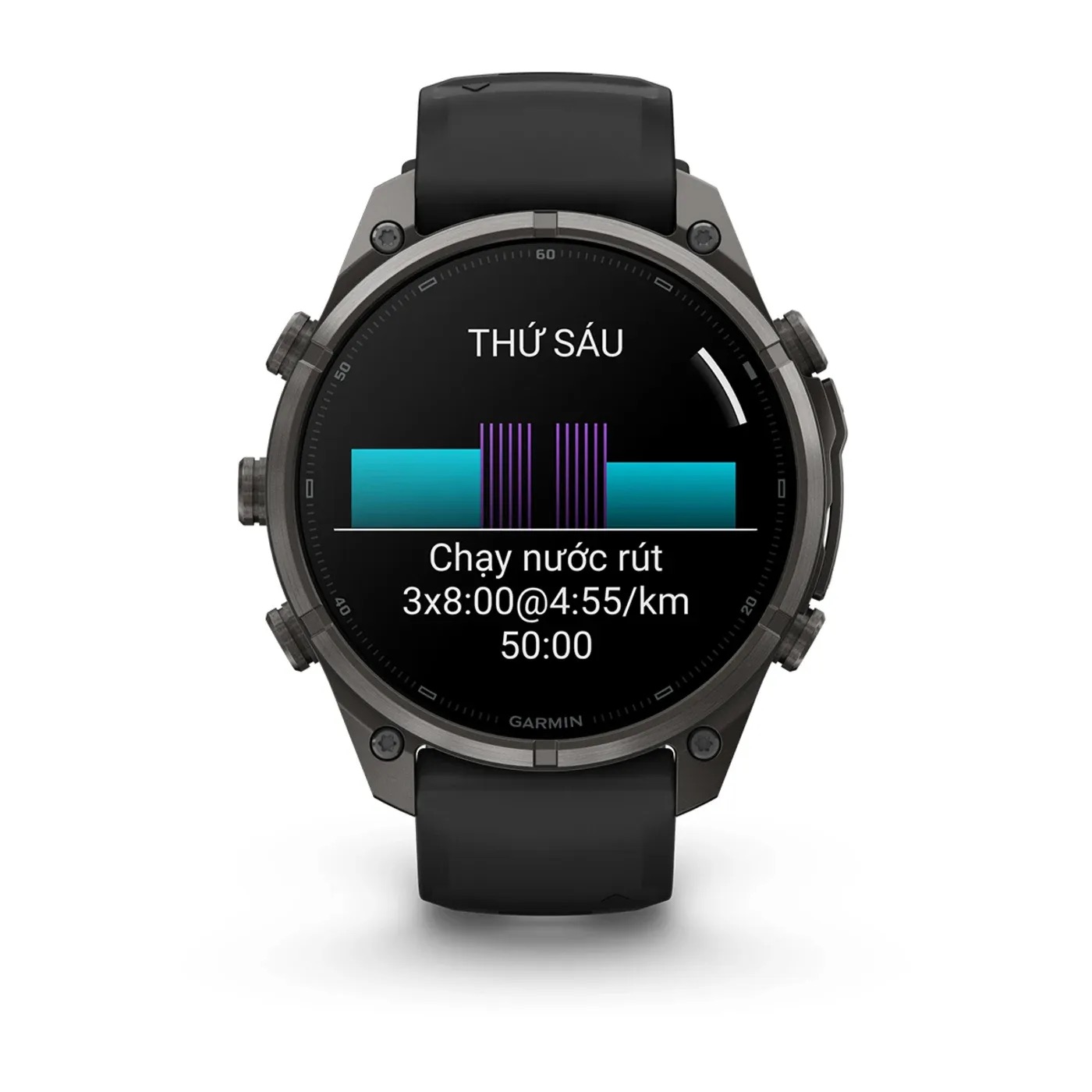 Garmin Fenix 9 Pro – Titanium, 47mm (Black/Pebble Gray Band)