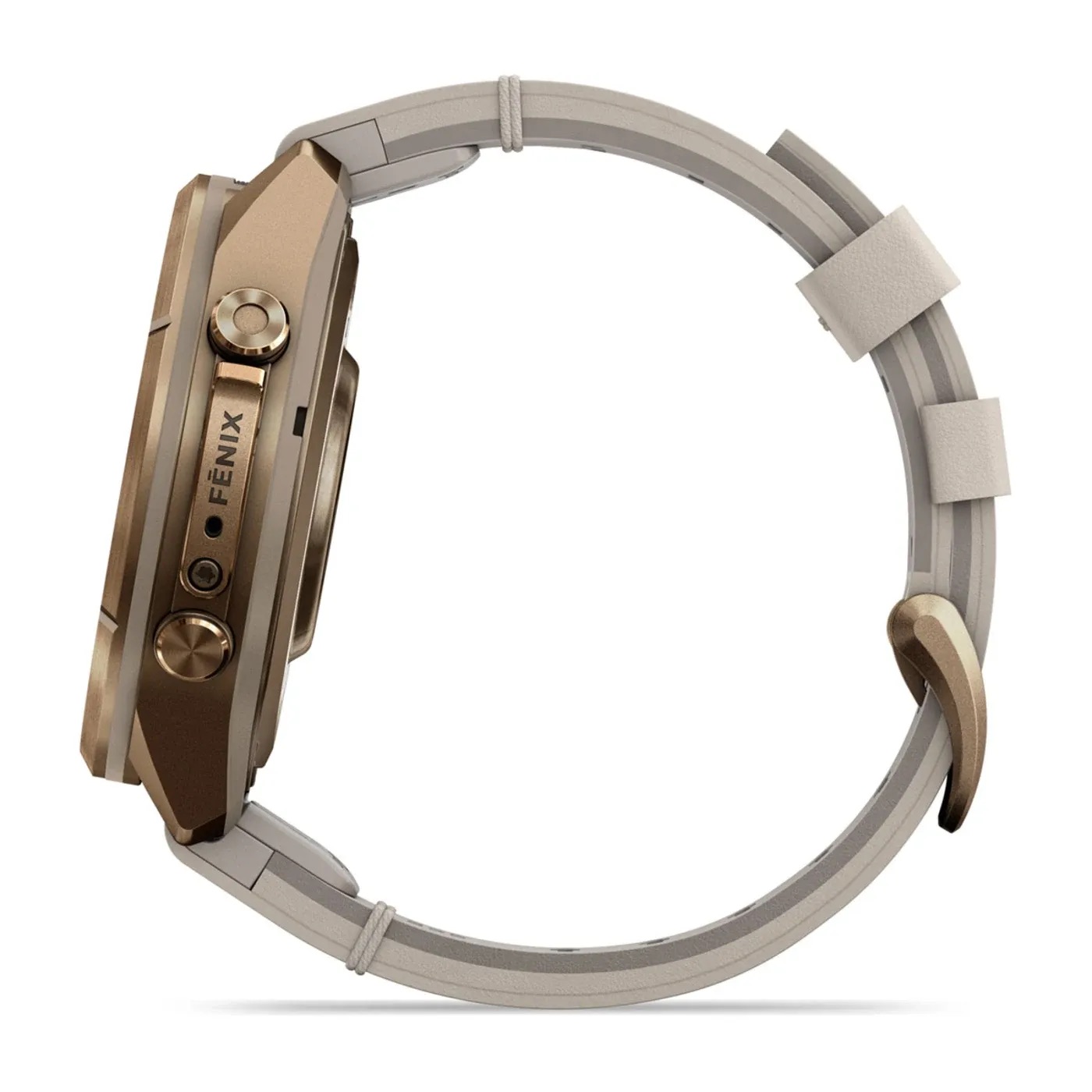 Garmin fēnix 9 Pro – Titanium, 43mm (Autumn Gold/Bone Leather Band)