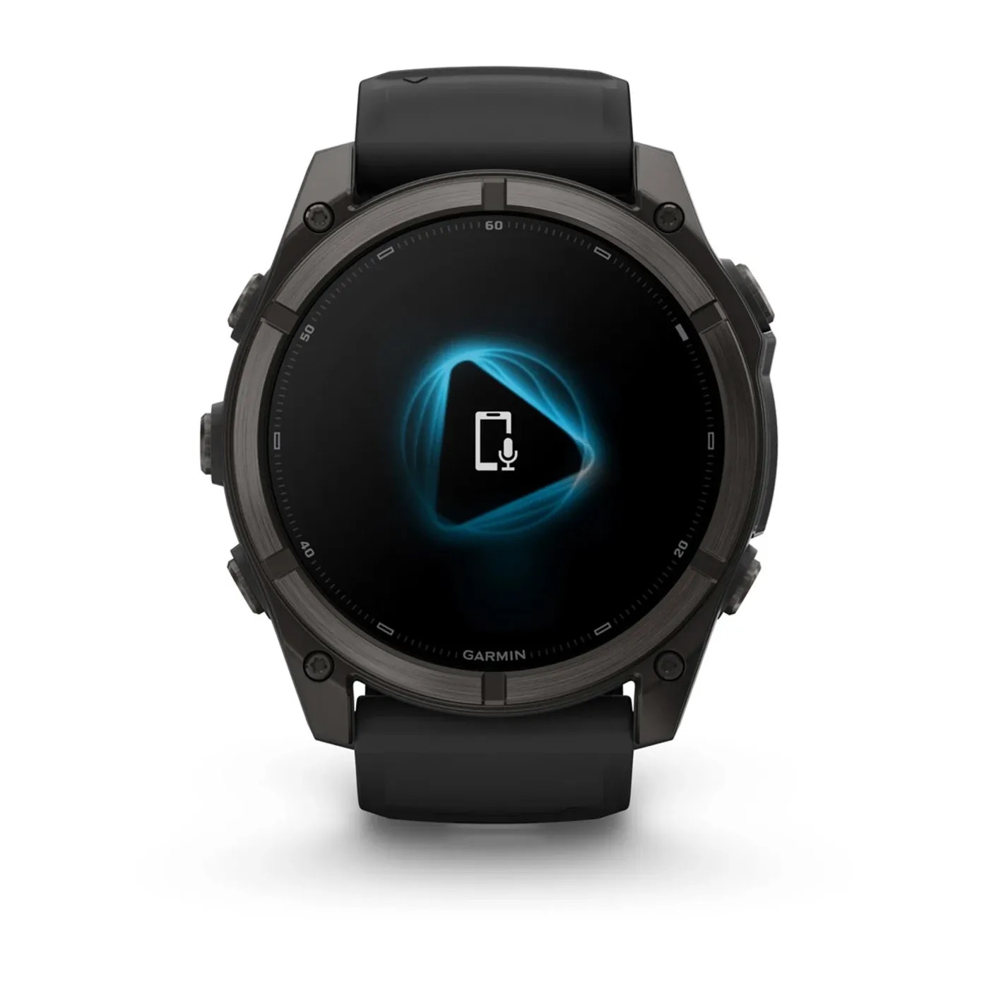 Garmin Fenix 9 – 51mm, DLC Titanium (Black Silicone Band)