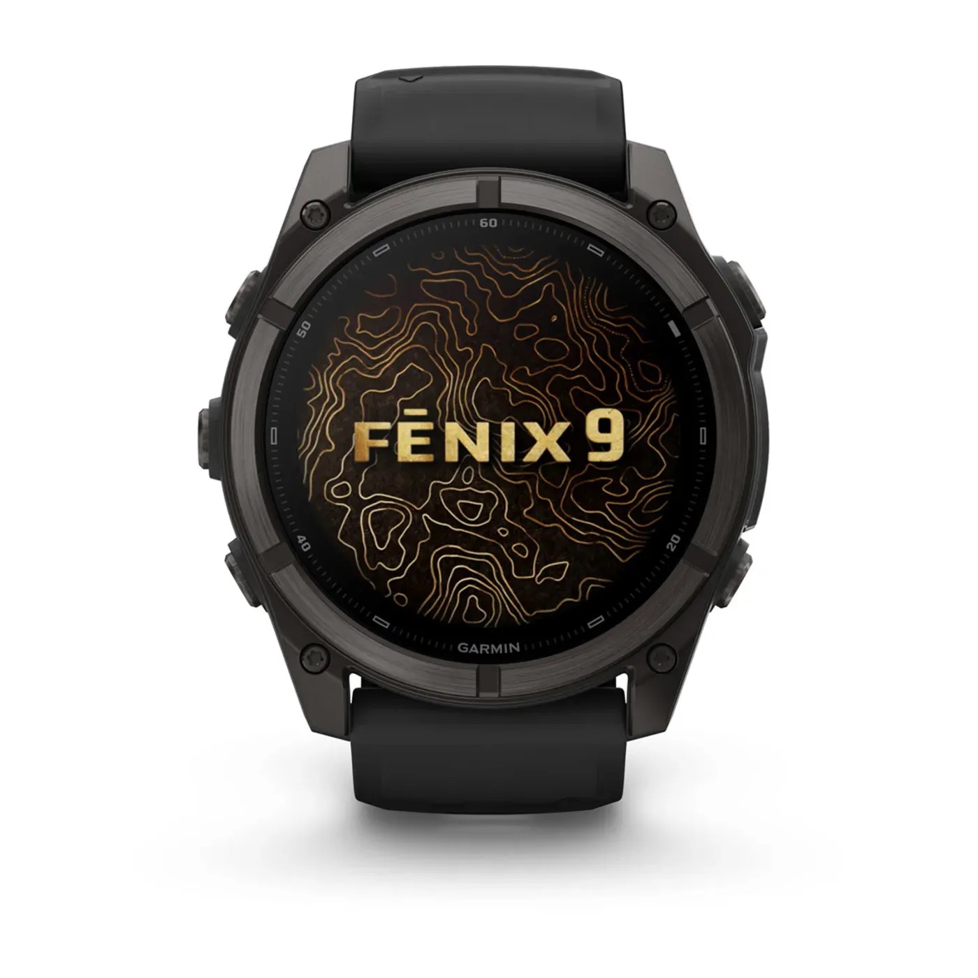 Garmin Fenix 9 – 51mm, DLC Titanium (Black Silicone Band)