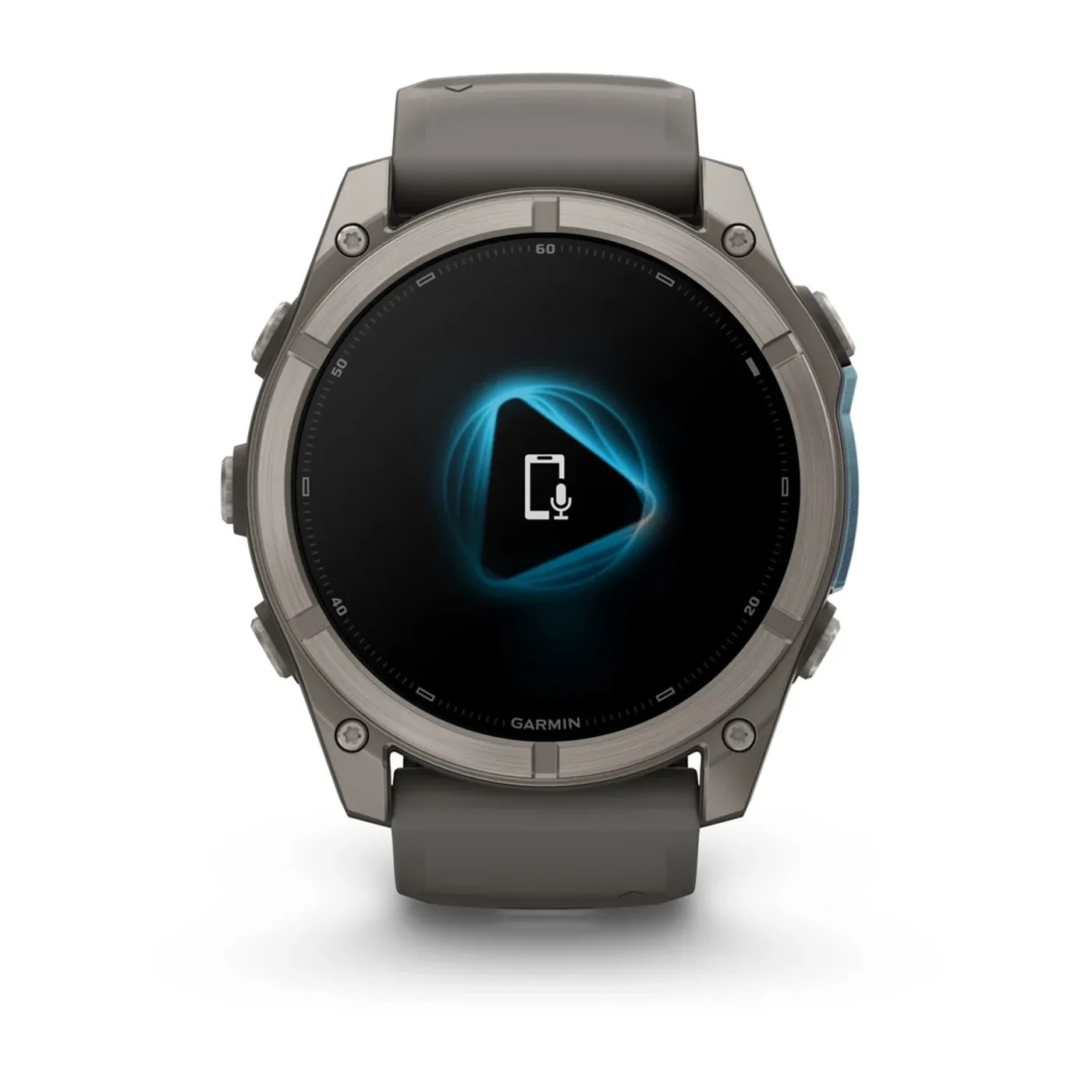 Garmin Fenix 9 – 51mm, Titanium (Pebble Gray Silicone Band)
