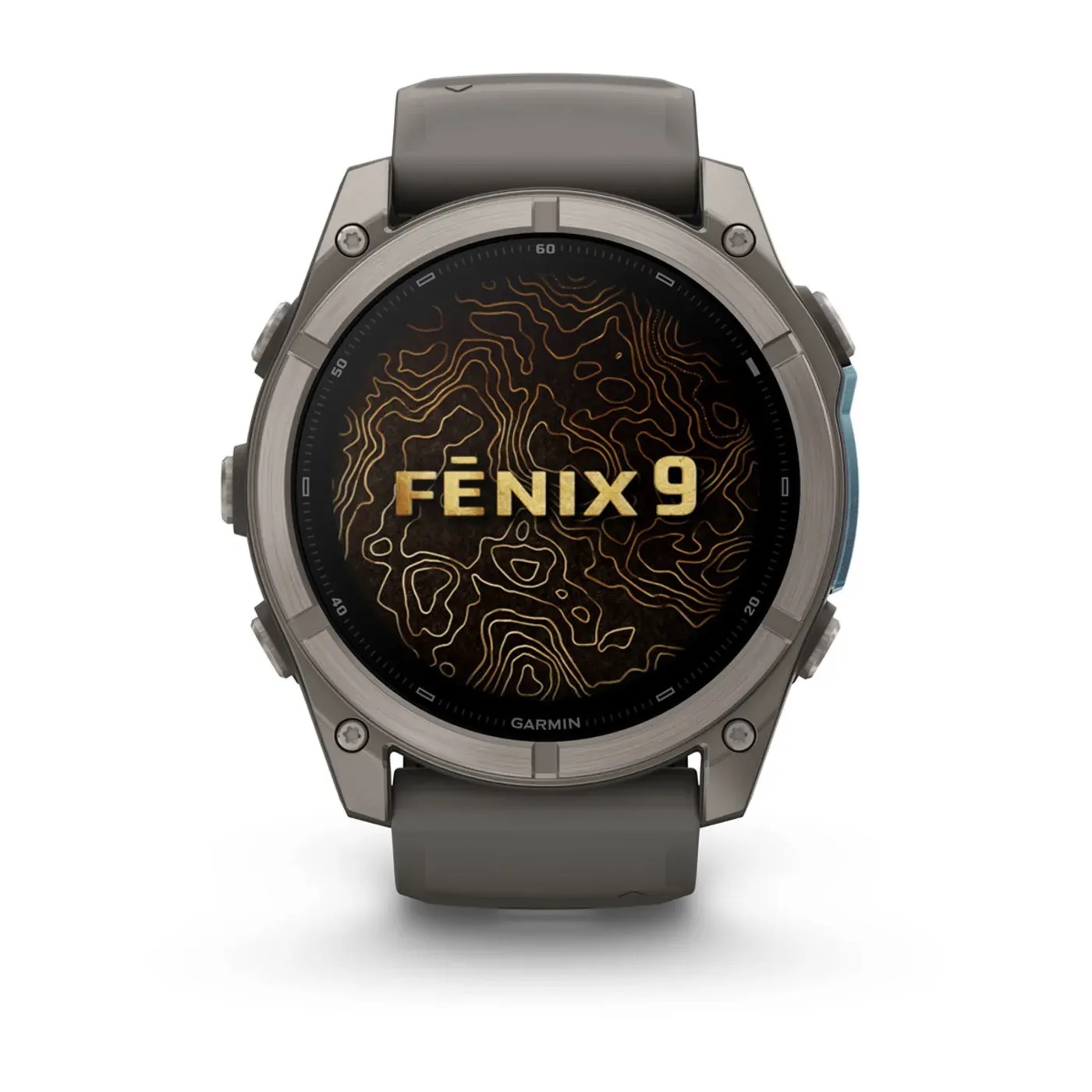 Garmin Fenix 9 – 51mm, Titanium (Pebble Gray Silicone Band)