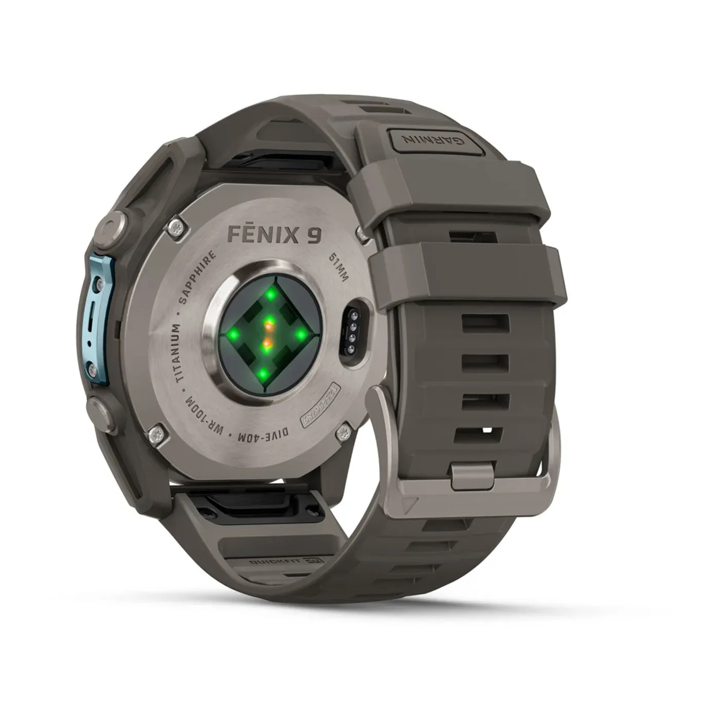 Garmin Fenix 9 – 51mm, Titanium (Pebble Gray Silicone Band)