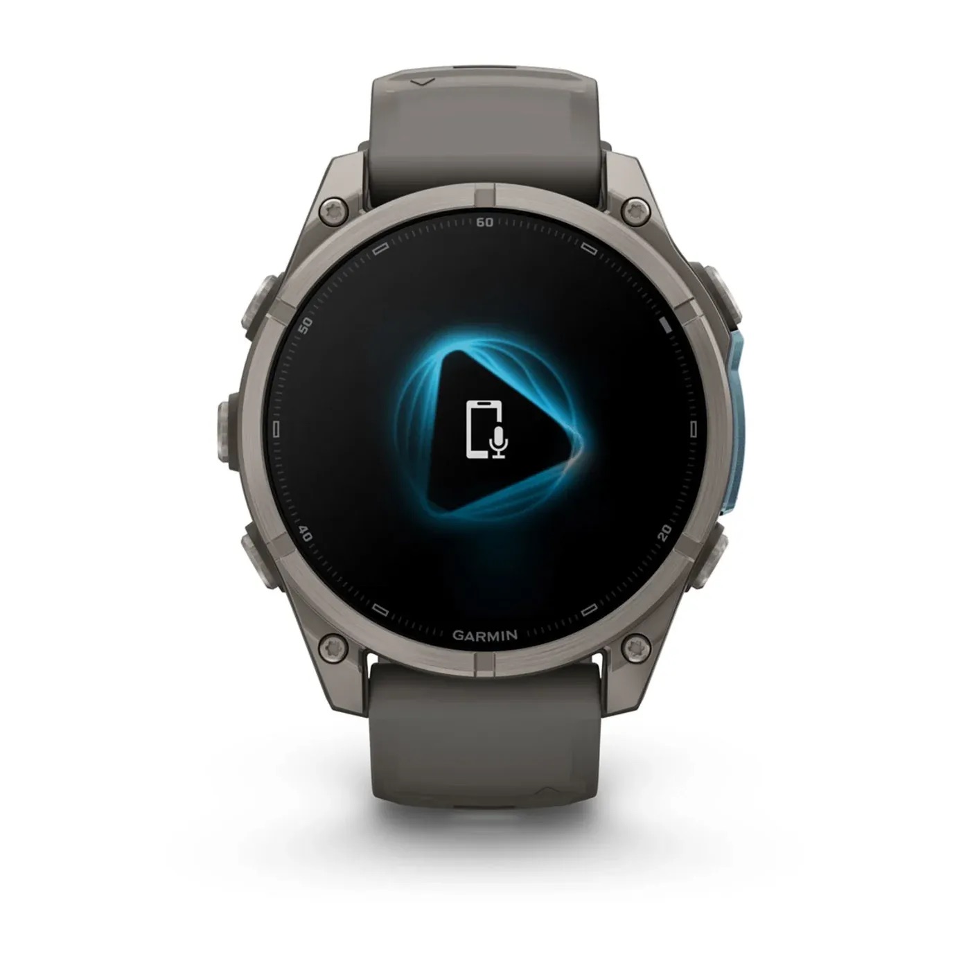 Garmin Fenix 9 – 47mm, Titanium (Pebble Gray Silicone Band)