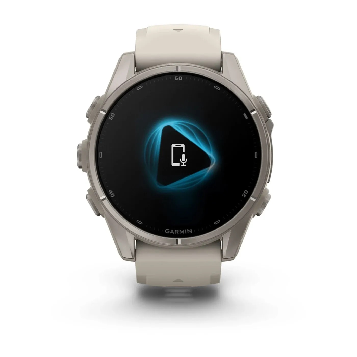 Garmin Fenix 9 – 43mm, Titanium (Fog Gray Silicone Band)